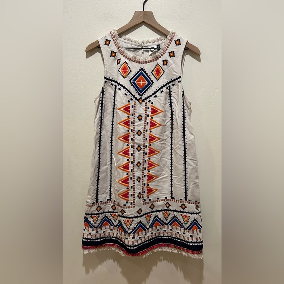 Anthropologie Dresses & Skirts - Anthropologie Akemi + Kin Reagan Fringe Embroidered Shift Dress - Women’s Size 8